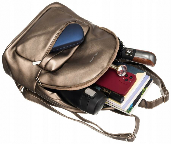 Rucsac elegant de dama din piele ecologica - David Jones PTR-6721-2 GO [7]