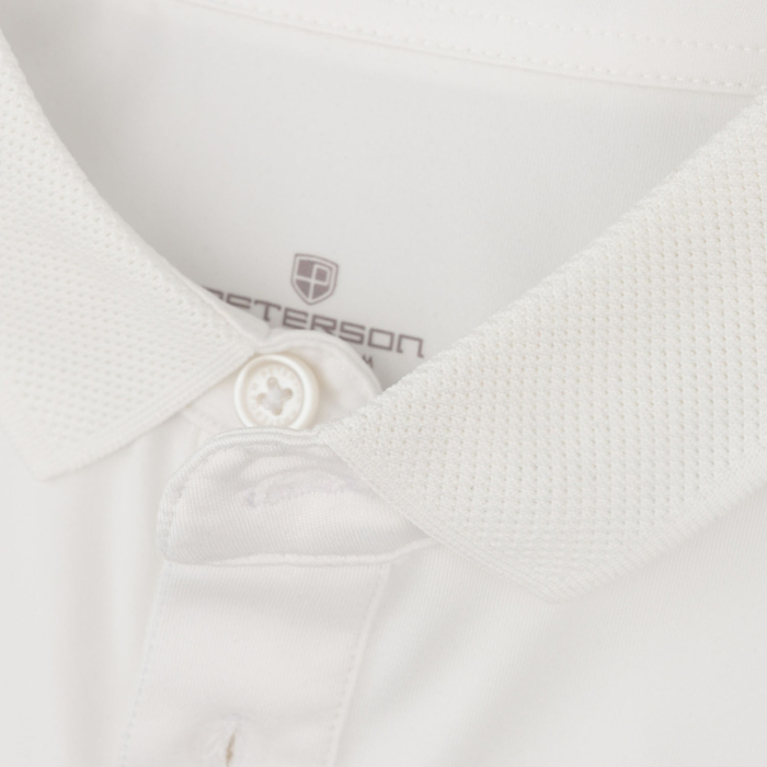 Tricou polo alb bărbătesc, croială regulată, mărimi de la M la XL - Peterson [7]
