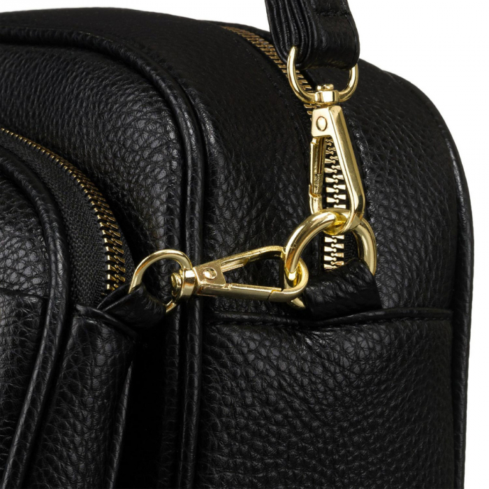 Geantă și borsetă neagră pentru femei cu curea - Rovicky R-KP-17-A19-0224 BLA [9]