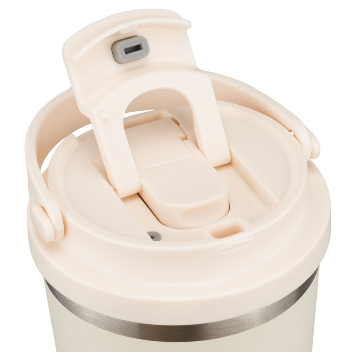 Cană termică practică din oțel inoxidabil ecru cu mâner practic, capacitate 560 ml - Peterson [11]
