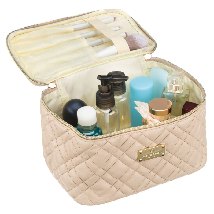 Geantă cosmetică bej cu un singur compartiment, din material sintetic și închidere cu fermoar - Peterson PTR-PTN KOS-DA-11-3224 B [5]