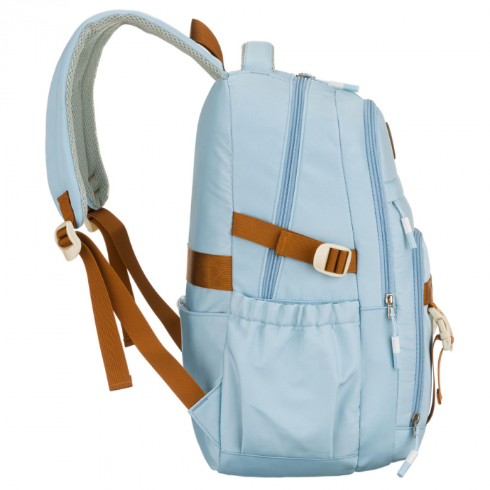 Ghiozdan școlar albastru din poliester cu bretele reglabile - Peterson PTR-PTN 8594-1419 BLUE [3]