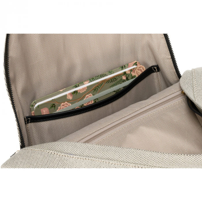 Rucsac mare, urban, pentru femei, de culoare bej, din pânză Peterson PTR-PTN CAN-05 NAT-BLACK [8]