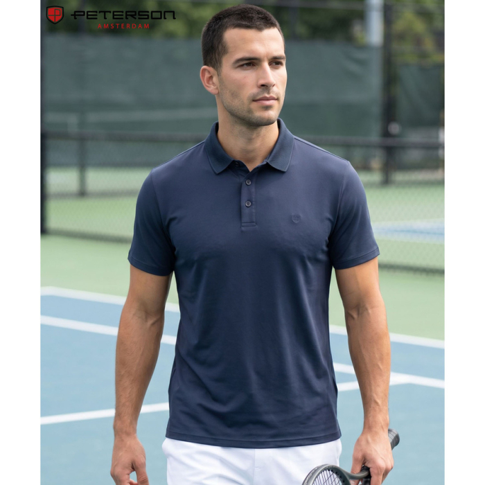 Tricou polo albastru pentru bărbați, mărimi de la M la XL - Peterson [2]