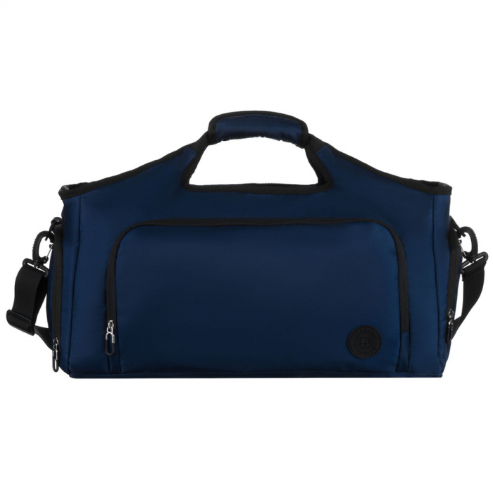 Geantă de umăr sport de călătorie neagră și bleumarin, cu , curea detașabilă - Peterson PTR-PTN 24480 NAVY-BLACK [2]