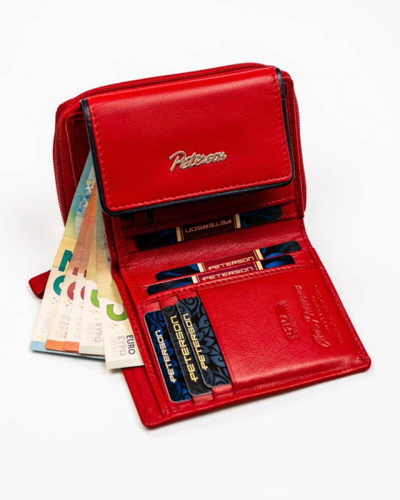 Portofel dama din piele naturala Peterson PTR-PTN KA-26-9603 RED/N [6]