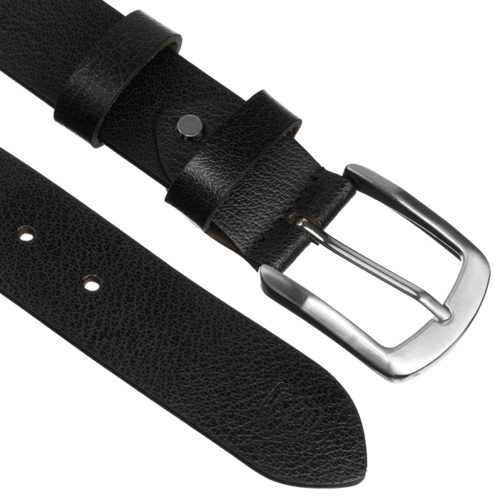 Curea bărbătească din piele neagră cu cataramă clasică - Peterson PTR-PTN LTP-TWT-85 BL [5]