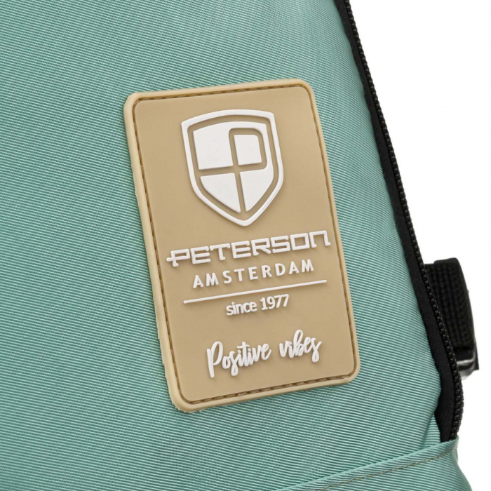 Rucsac de voiaj turcoaz cu două compartimente, cu mâner pentru valiză și port USB - Peterson PTR-PTN APP-6677 TURQUOI [20]