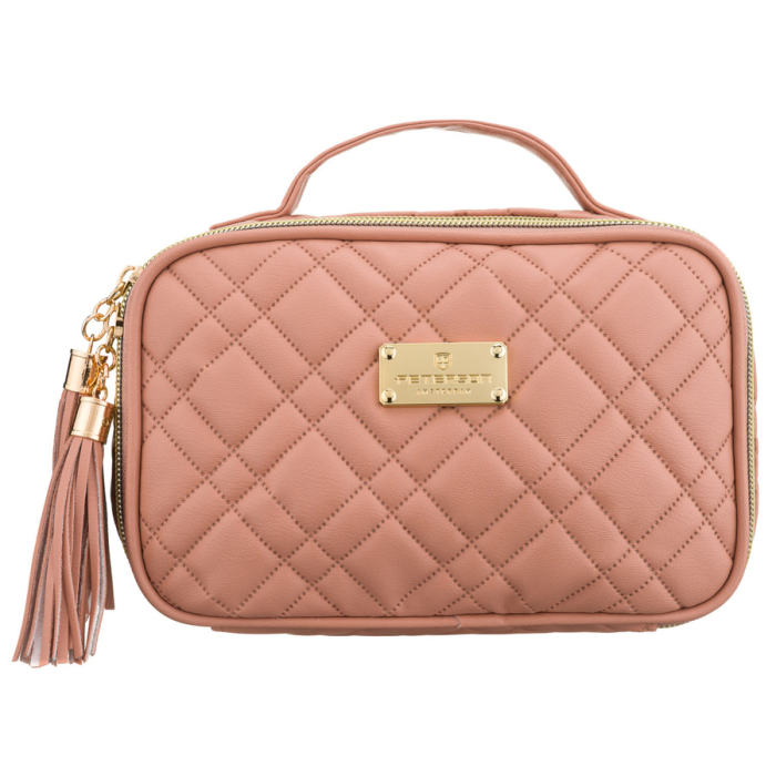 Geantă cosmetică roz cu un singur compartiment, din material sintetic și mâner practic - Peterson PTR-PTN KOS-DA-10-3200 P [2]