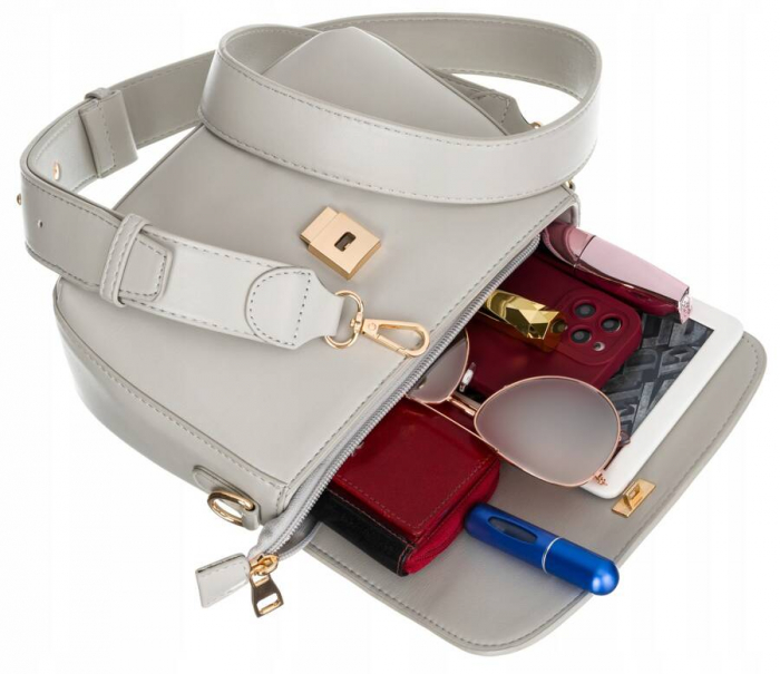 Geanta clasica de dama messenger din piele ecologica - Rovicky PTR-R-TOR-ALE-1-3721 GRA [8]