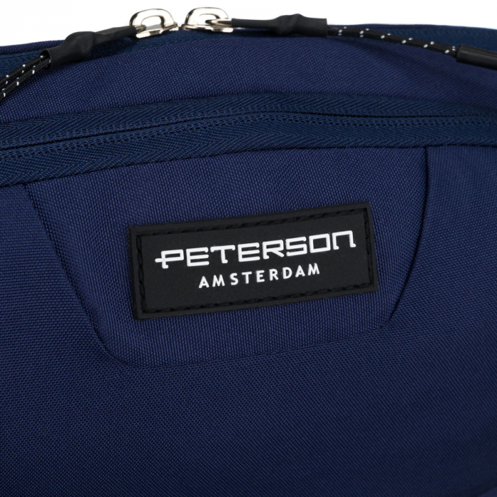 Geantă sport tip borseta din poliester bleumarin cu închidere cu fermoar - Peterson PTR-PTN SWY-01-8443 NAVY [11]