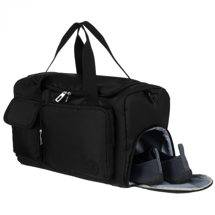 Geantă de voiaj sport din poliester negru cu curea de umăr - Peterson PTR-PTN 23032-8243 BLACK [6]