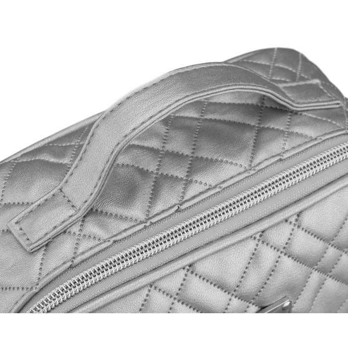 Geantă cosmetică argintie cu un singur compartiment, din material sintetic și închidere cu fermoar - Peterson PTR-PTN KOS-DA-10-3187 S [5]