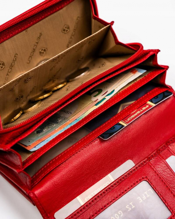 Portofel dama din piele naturala Peterson PTR-PTN KA-25-9542 RED/B [9]