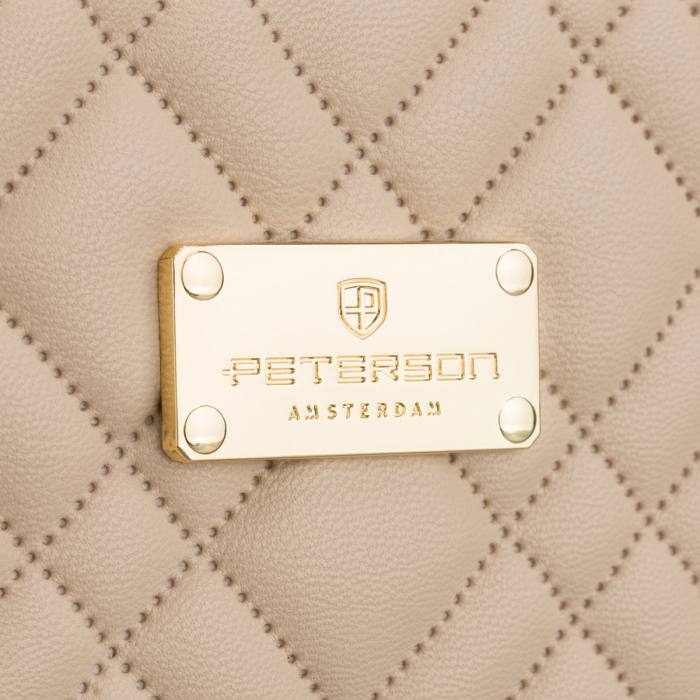 Geantă cosmetică bej cu un singur compartiment, din material sintetic și închidere cu fermoar - Peterson PTR-PTN KOS-DA-11-3224 B [6]