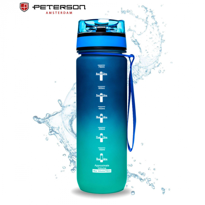 Sticlă de apă Tritan albastră - Peterson PTR-PTN HY-001-750-9492 [6]