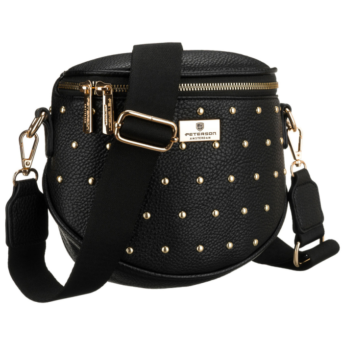 Geantă elegantă de damă din piele ecologică de culoare neagră - Peterson PTR-PTN MIS-03-3582 BLAC [1]
