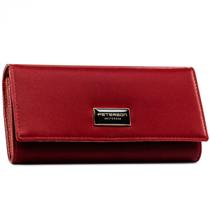 Portofel din piele pentru femei Peterson PTR-PTN PS401-HNL RED [2]