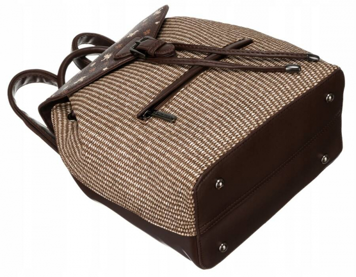 Rucsac elegant de dama din piele ecologica - David Jones PTR-6875-3 BRO [9]