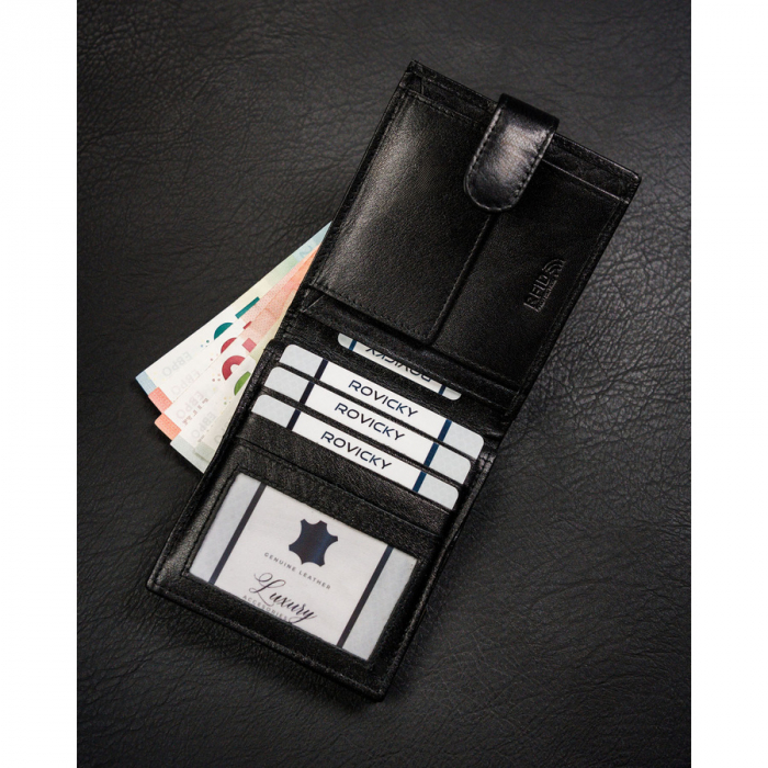 Portofel din piele naturala pentru barbati Ronaldo PTR-RM-01L-BDF-BL BLACK [6]