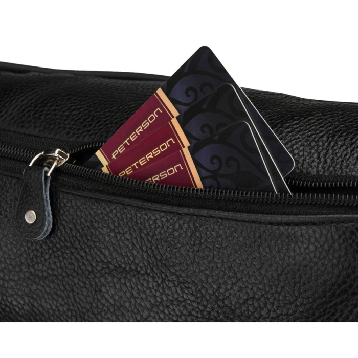 Geantă bărbătească din piele neagră cu închidere cu fermoar, compartiment unic - Rovicky PTR-R-3011-CLB-1807 BLAC [6]