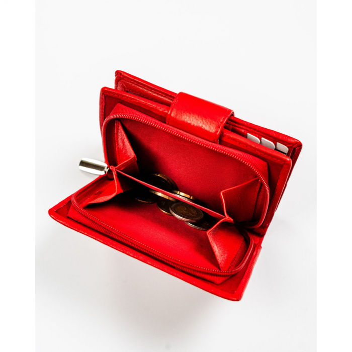 Portofel dama din piele naturala Rovicky PTR-R-D1503-NCD-BL RED [11]