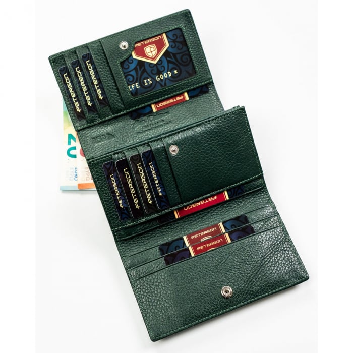 Portofel dama din piele naturala Peterson PTR-PTN PS112-FDS GREEN [8]