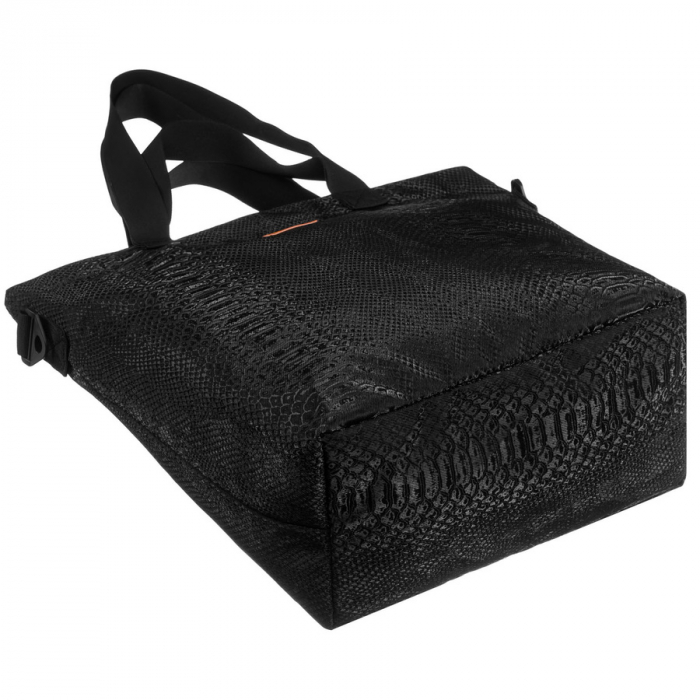 Geantă mare de damă, din poliester negru cu model animal - Rovicky PTR-R-TZ15605-2479 BLACK [9]