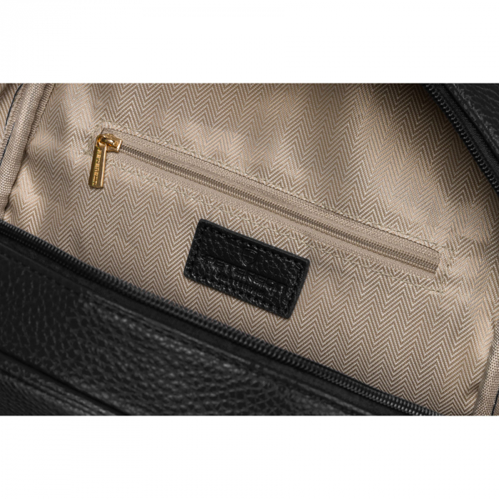 Rucsac mic, matlasat și la modă, de culoare neagră, pentru femei, confecționat din piele ecologică de la Peterson PTR-PTN SPY-1-F19 BLACK [7]