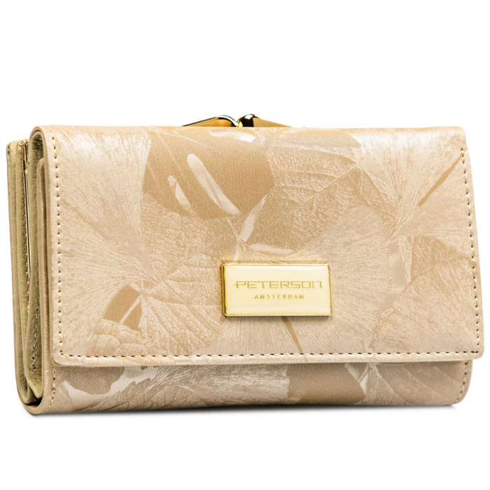 Portofel din piele pentru femei Peterson PTR-PTN PS108-MLF BEIGE [2]