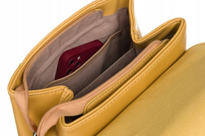 Rucsac clasic de dama din piele ecologica - David Jones PTR-6746-2 YELL [6]