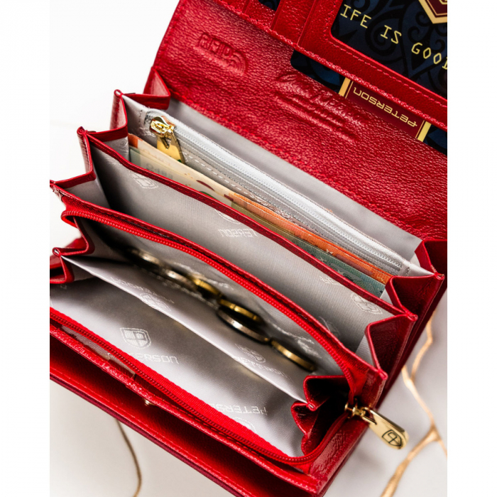 Portofel dama din piele Peterson PTR-PTN PS112-HNL RED [10]