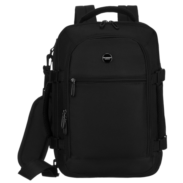 Rucsac de călătorie negru din poliester cu două compartimente, perfect pentru bagajul de mână - Peterson PTR-PTN GAWRON-6-9621 BL [5]