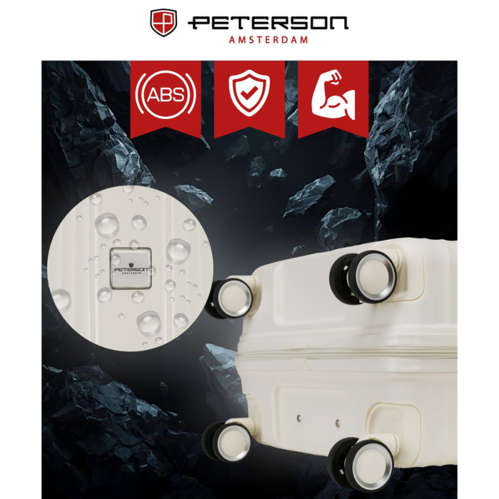 Valiză mare de călătorie bej cu carcasă impermeabilă - Peterson PTR-PTN PP-09-W-L-1464 B [13]