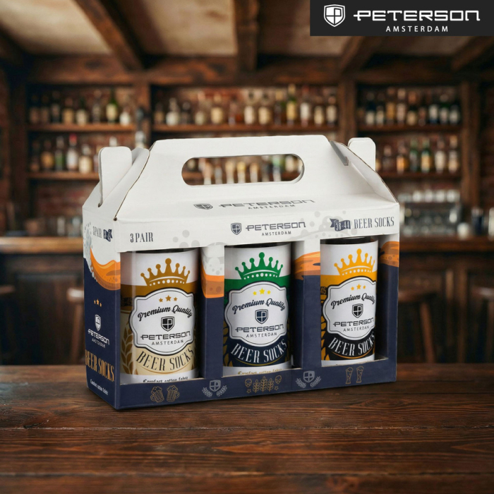 Set de șosete bărbătești cu diverse modele de bere, mărimi 38-45 - Peterson PTR-PTN SML-S3W-BE-38-44 [43]