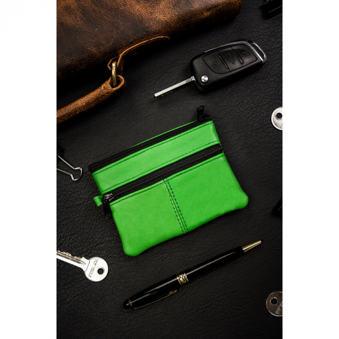 Husa pentru chei din piele naturala de culoare verde PTR-KC-01-PDM L.GREEN [3]