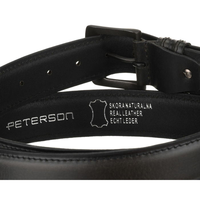 Curea bărbătească din piele neagră cu cataramă clasică - Peterson PTR-PTN LTP-32 [6]