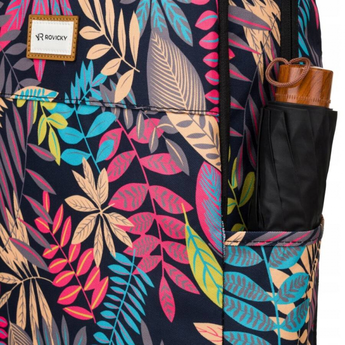 Rucsac clasic de damă din poliester cu model de plante - Rovicky PTR-R-PST-9343 10 [6]
