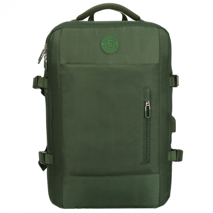 Rucsac de călătorie verde cu spațiu pentru laptop și port USB - Peterson PTR-PTN 24421-5111 GREEN [5]
