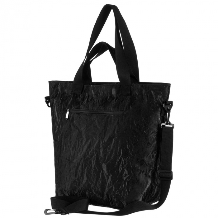 Geantă mare de damă neagră cu model, închisă cu fermoar - Rovicky PTR-R-TZ15605-2424 BLACK [3]
