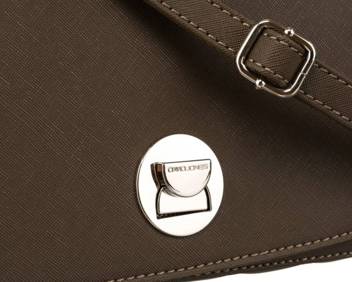 Geantă messenger elegantă kaki cu închidere pivotantă - David Jones PTR-6835-1 KHAKI [6]