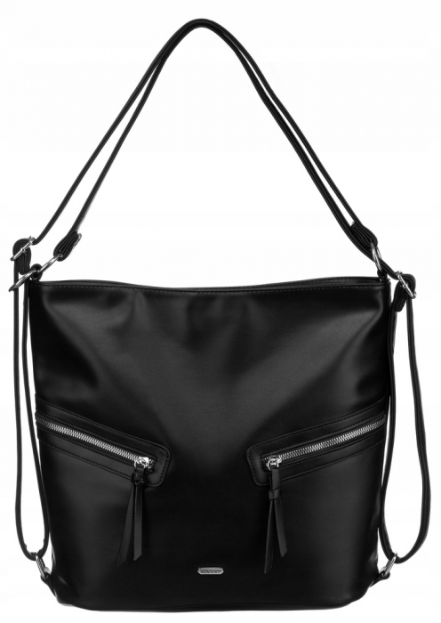 Geanta de dama clasica, incapatoare, din piele ecologica - Rovicky PTR-R-073-01-0393 BL [2]