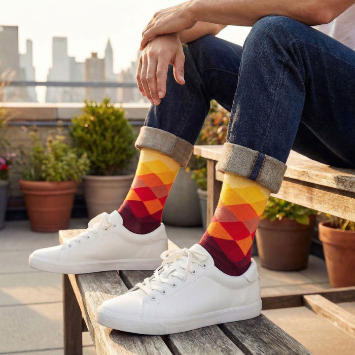 Set de 5 perechi de șosete bărbătești, mărimea 40-45, din bumbac și poliester - Peterson PTR-PTN SML-S5-40-45-RO2 [27]