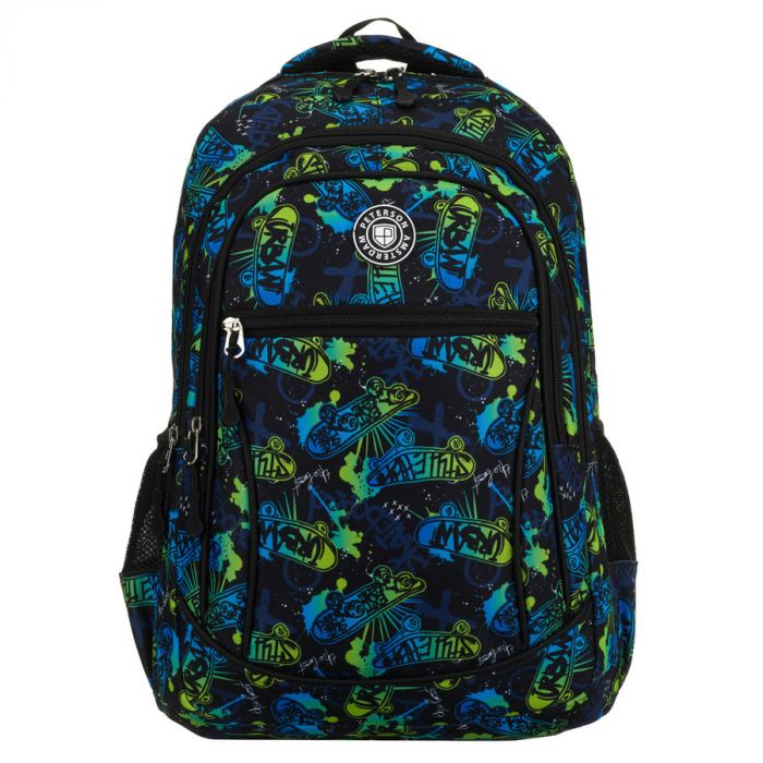 Rucsac școlar din poliester cu model de skateboard - Peterson PTR-PTN BIEDRONKA B25 [2]