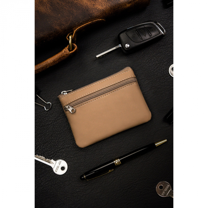 Husa bej pentru chei din piele naturală PTR-34802-ACL-1091 TAN&F [2]