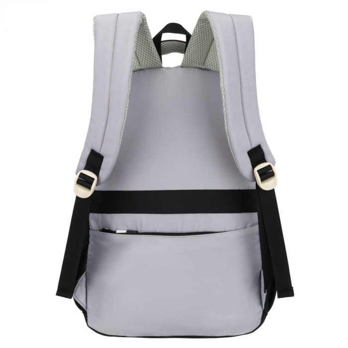 Ghiozdan școlar alb-negru din poliester cu o husă suplimentară practică - Peterson PTR-PTN 8603-1310 BLACK [5]