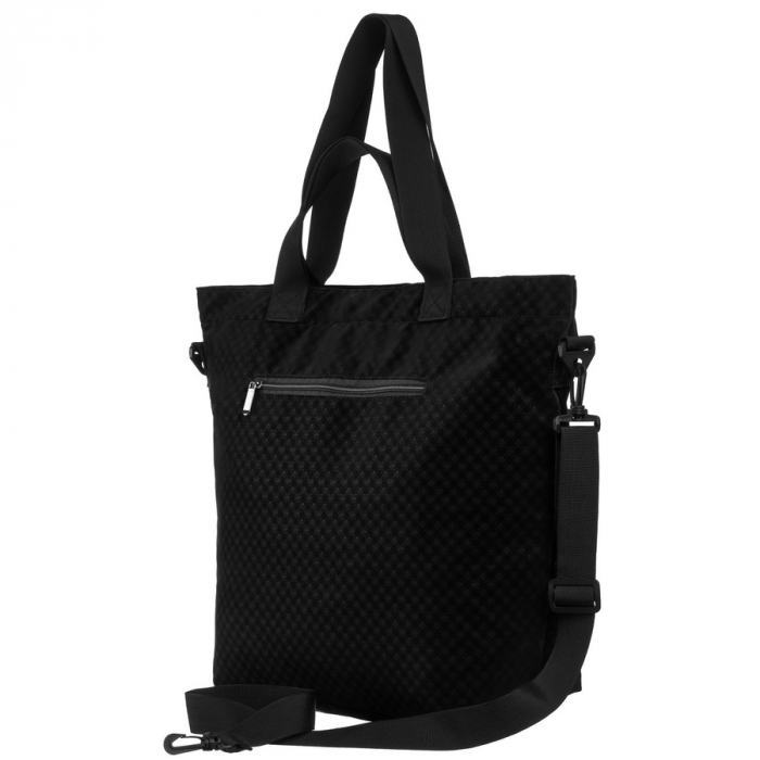 Geantă mare neagră de damă cu buzunar exterior cu fermoar - Rovicky PTR-R-TZ15605-2431 BLACK [3]
