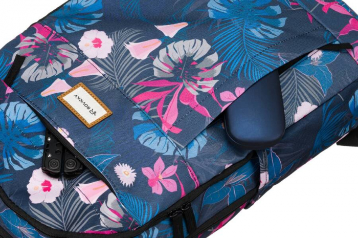 Rucsac clasic de damă din poliester cu model de plante - Rovicky PTR-R-PST-9282 04 [9]