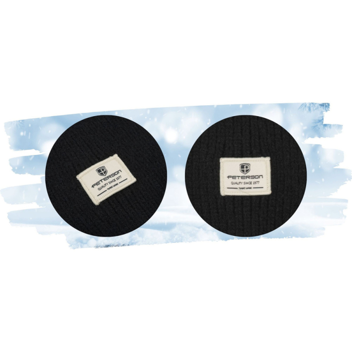 Căciulă beanie de iarnă pentru femei, neagră - Peterson PTR-PTN HAT-10-5486 BLAC [9]