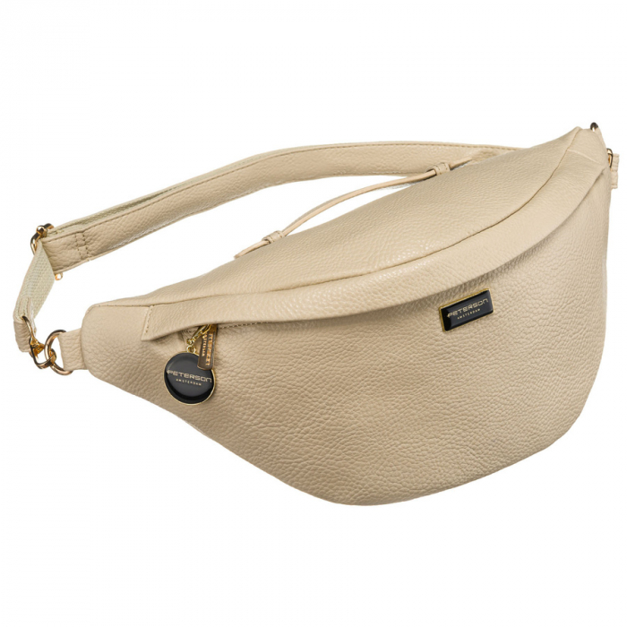 Geantă de damă bej din piele ecologică, tip borsetă sau tip geantă crossbody Peterson PTR-PTN SSY-2-F19 D.BEIG [1]
